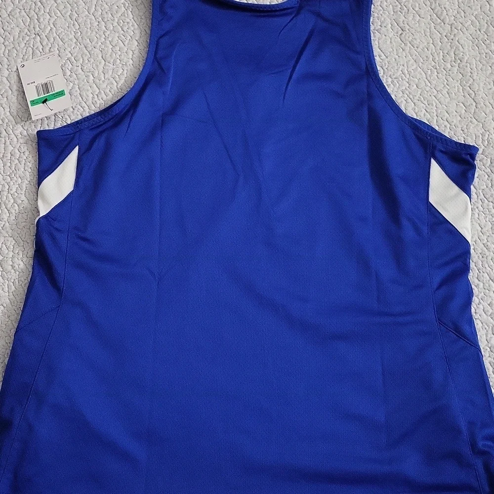 Nike Royal Blue and White Sports Tank